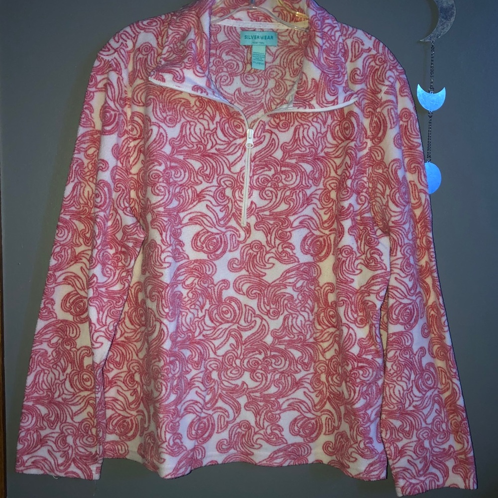 🔥paisley fleece half zip jacket